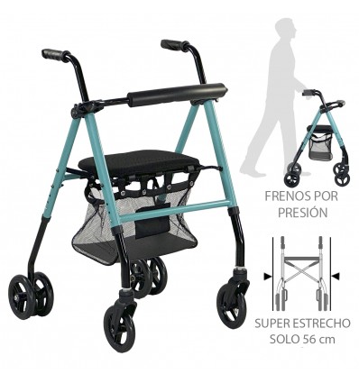 Rollator con frenos por presión ZEN HI-LOW