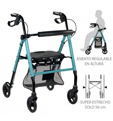 Rollator con frenos por manetas ZEN SLIM